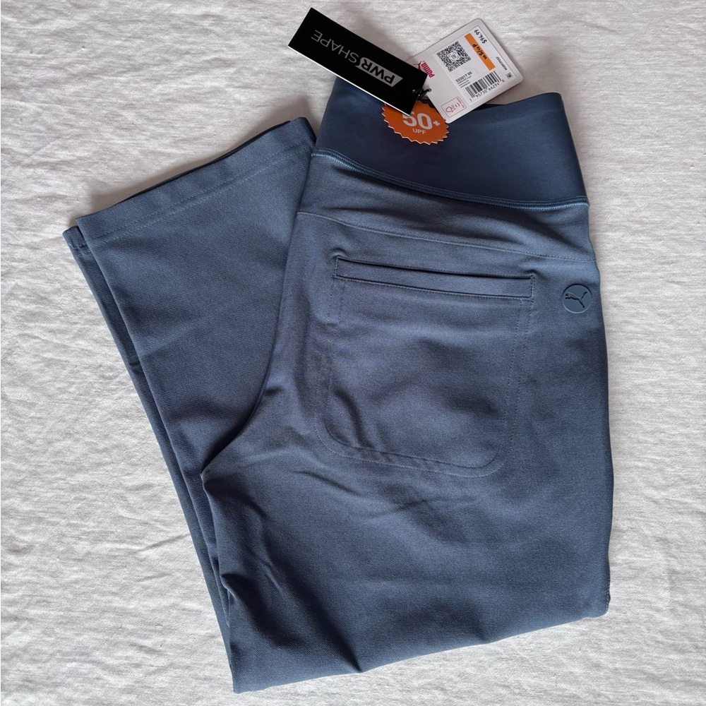 Women’s NWT Puma Light Blue SPF 50 Powershape Golf Capris Size Small